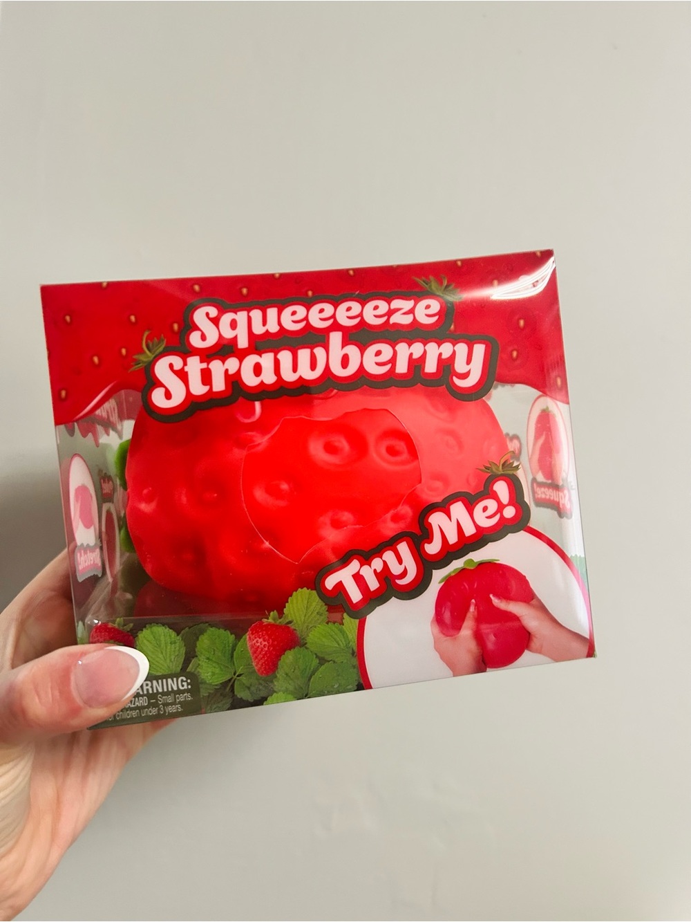 Jumbo Squeeze Strawberry Squishy Toy NIB Giant Fidget